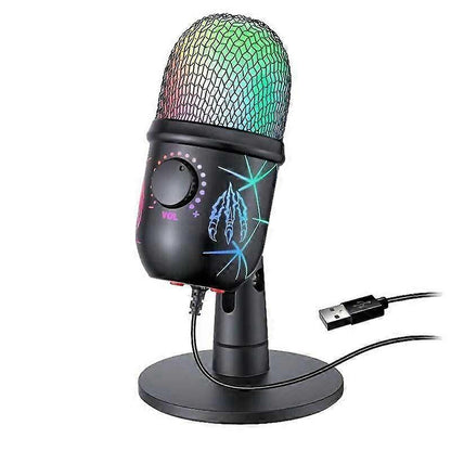 RGB USB Condenser Microphone - Gaming Laptop Recording Microphone V1263-JX-3674