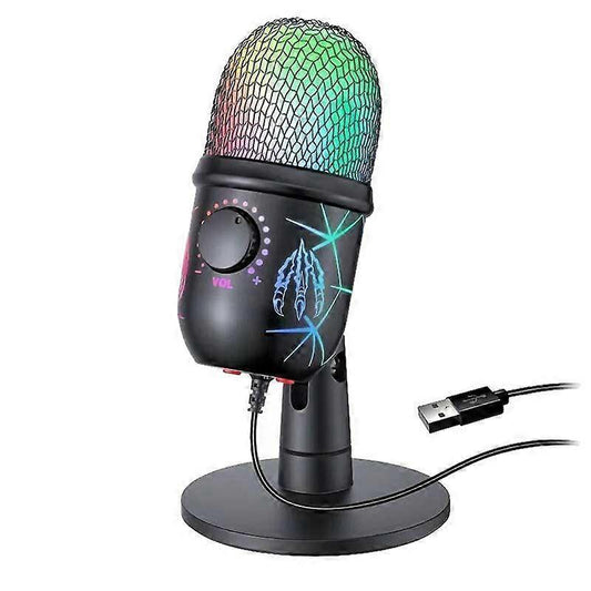 RGB USB Condenser Microphone - Gaming Laptop Recording Microphone V1263-JX-3674