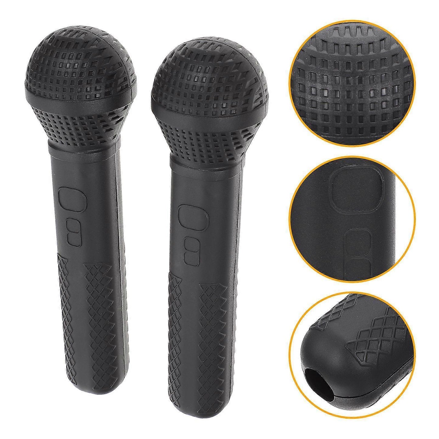 2pcs Plastic Fake Microphone - Pretend Play Handheld Mic and Headset Microphone Set V1263-JX-3679