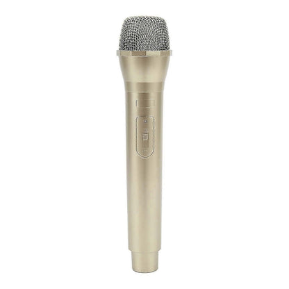 Prop Microphone - Gold Plastic Fake Karaoke Mic for Stage or Party Use V1263-JX-3686
