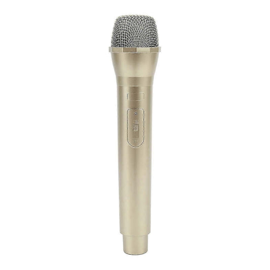 Prop Microphone - Gold Plastic Fake Karaoke Mic for Stage or Party Use V1263-JX-3686