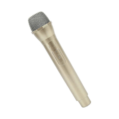 Prop Microphone - Gold Plastic Fake Karaoke Mic for Stage or Party Use V1263-JX-3686
