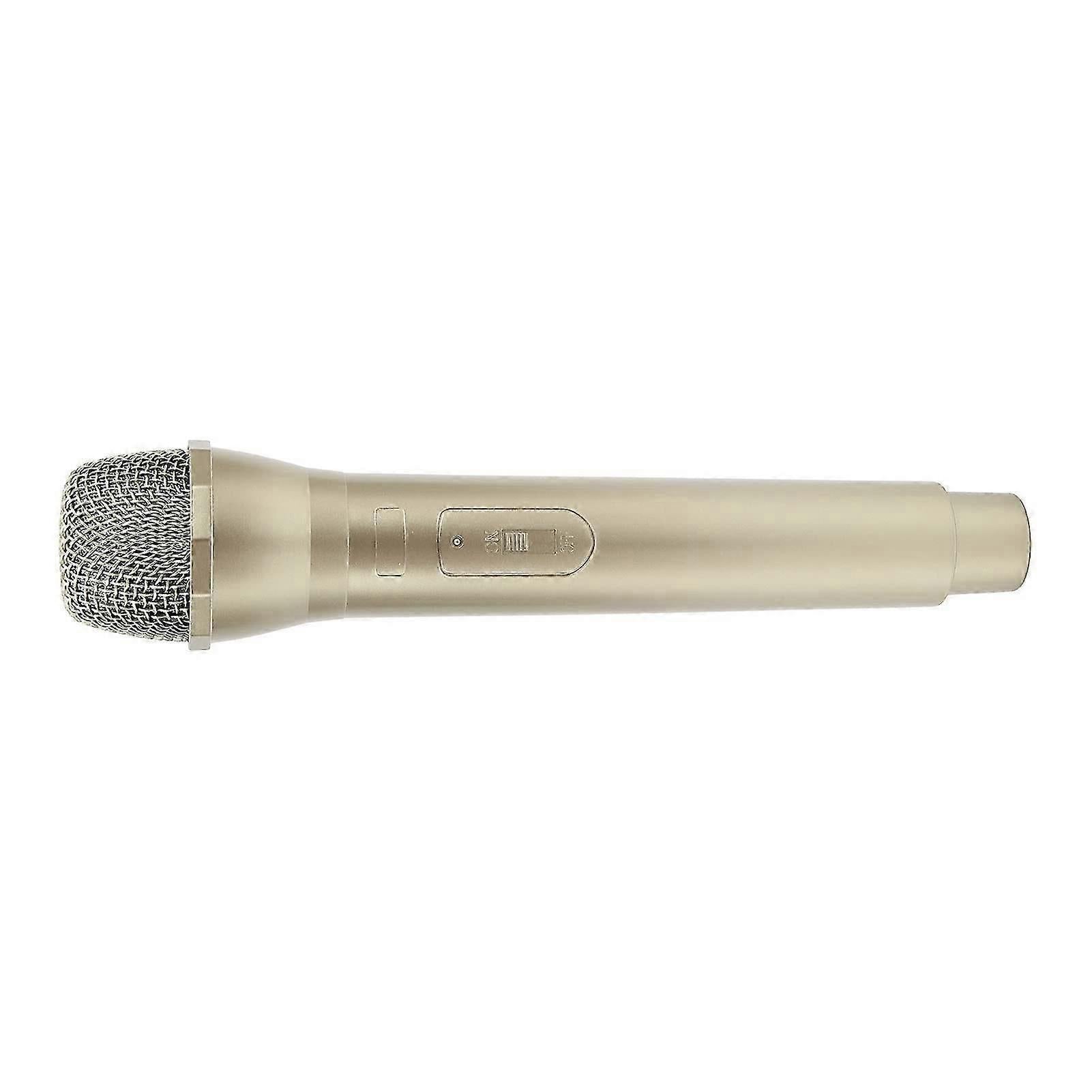 Prop Microphone - Gold Plastic Fake Karaoke Mic for Stage or Party Use V1263-JX-3686