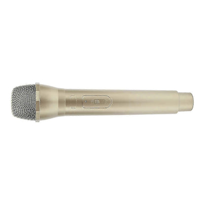 Prop Microphone - Gold Plastic Fake Karaoke Mic for Stage or Party Use V1263-JX-3686