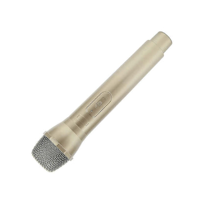 Prop Microphone - Gold Plastic Fake Karaoke Mic for Stage or Party Use V1263-JX-3686