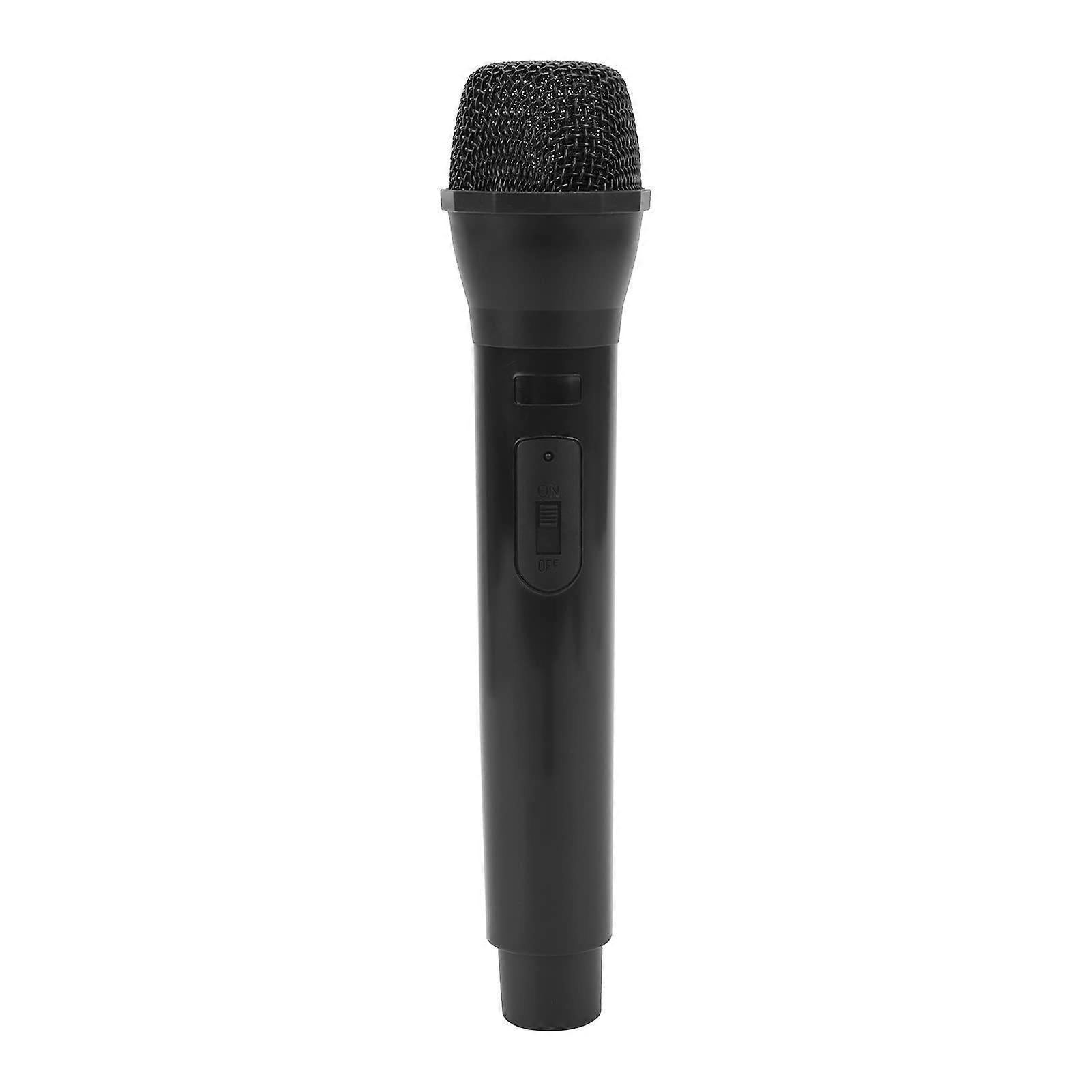 Prop Microphone - Black Plastic Fake Karaoke Mic for Stage or Party Use V1263-JX-3687