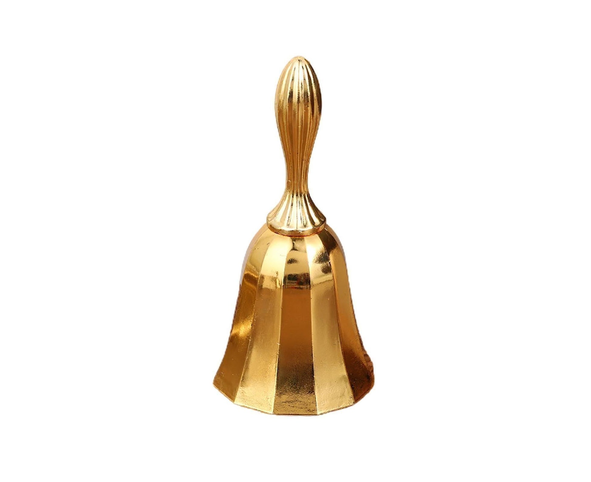 Portable Call Bell Widely Use Zinc Alloy Solid Decorative Dinner Handbell for Home-Golden V1263-JX-369