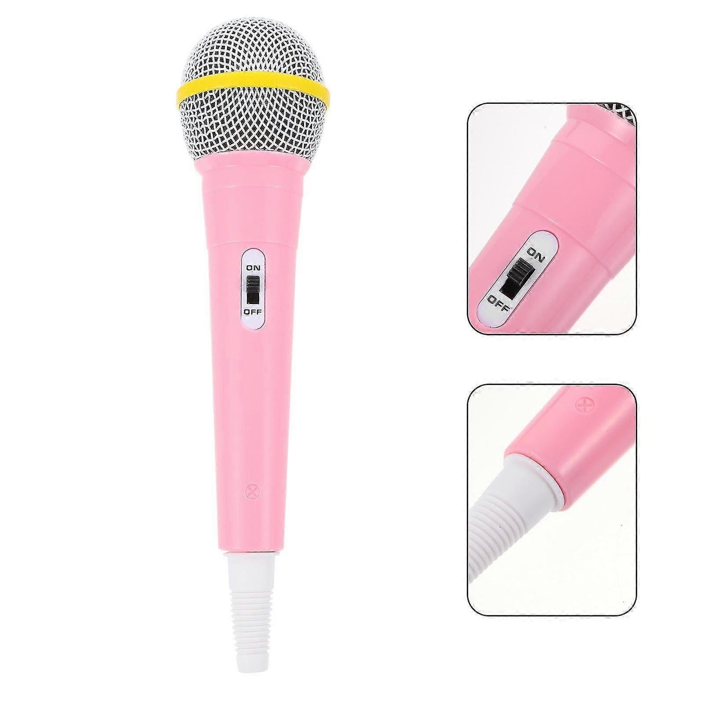 Funny Plastic Microphone Prop - Mini Pretend Play Mic for Party or Roleplay V1263-JX-3691