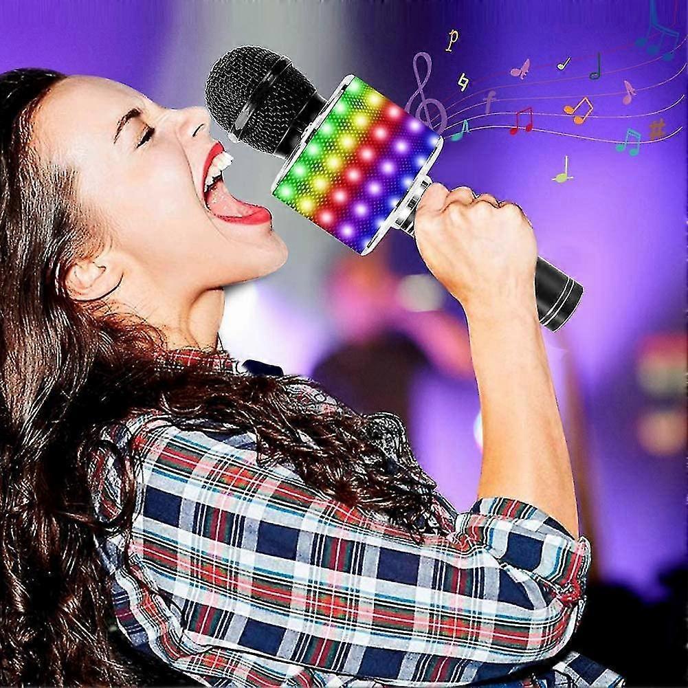 Bluetooth Karaoke Microphone - Wireless Handheld Mic with Speaker for Singing V1263-JX-3692