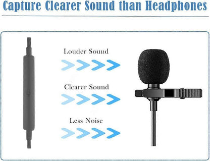 Type-C Lavalier Microphone - Clip-on Mic with Monitoring Interface for Phone V1263-JX-3695