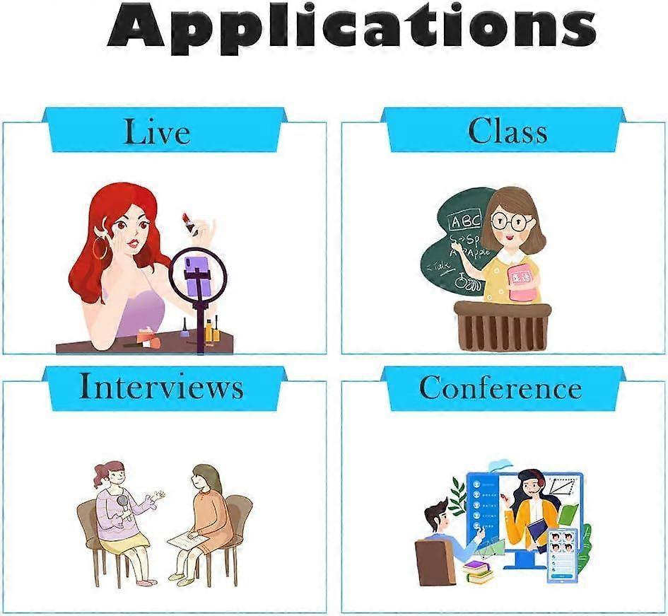Type-C Lavalier Microphone - Clip-on Mic with Monitoring Interface for Phone V1263-JX-3695