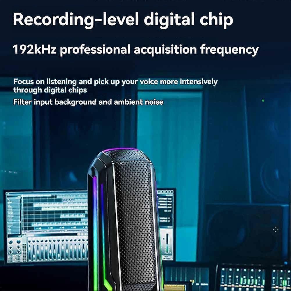 USB Gaming Microphone - Plug-and-Play Computer Condenser Mic V1263-JX-3696