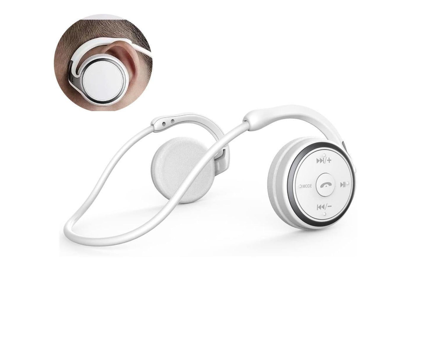 Bluetooth Wireless Headphones - Clear Voice Capture - Echo Cancellation Mic for Sport V1263-JX-37