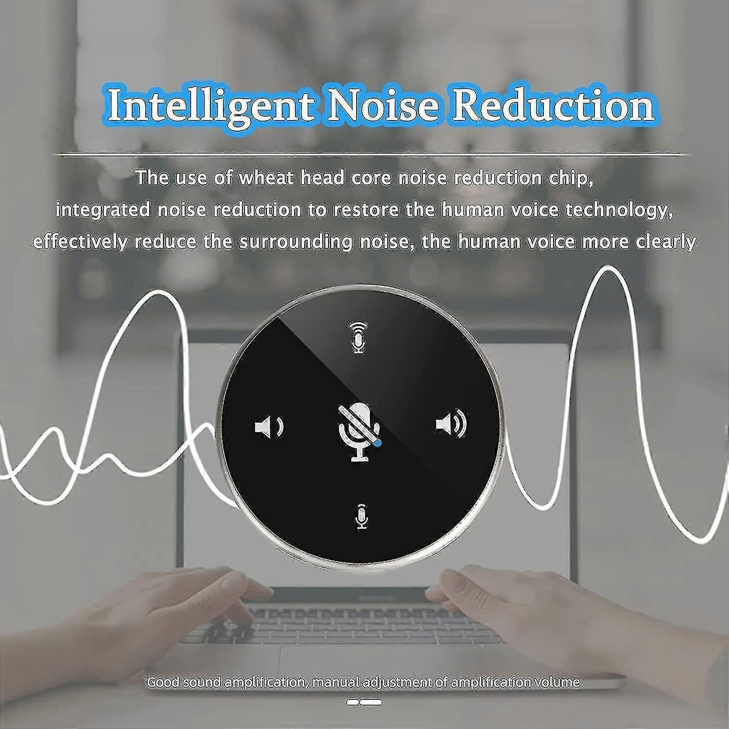 USB Conference Microphone - Omnidirectional Speakerphone for Meetings V1263-JX-3700