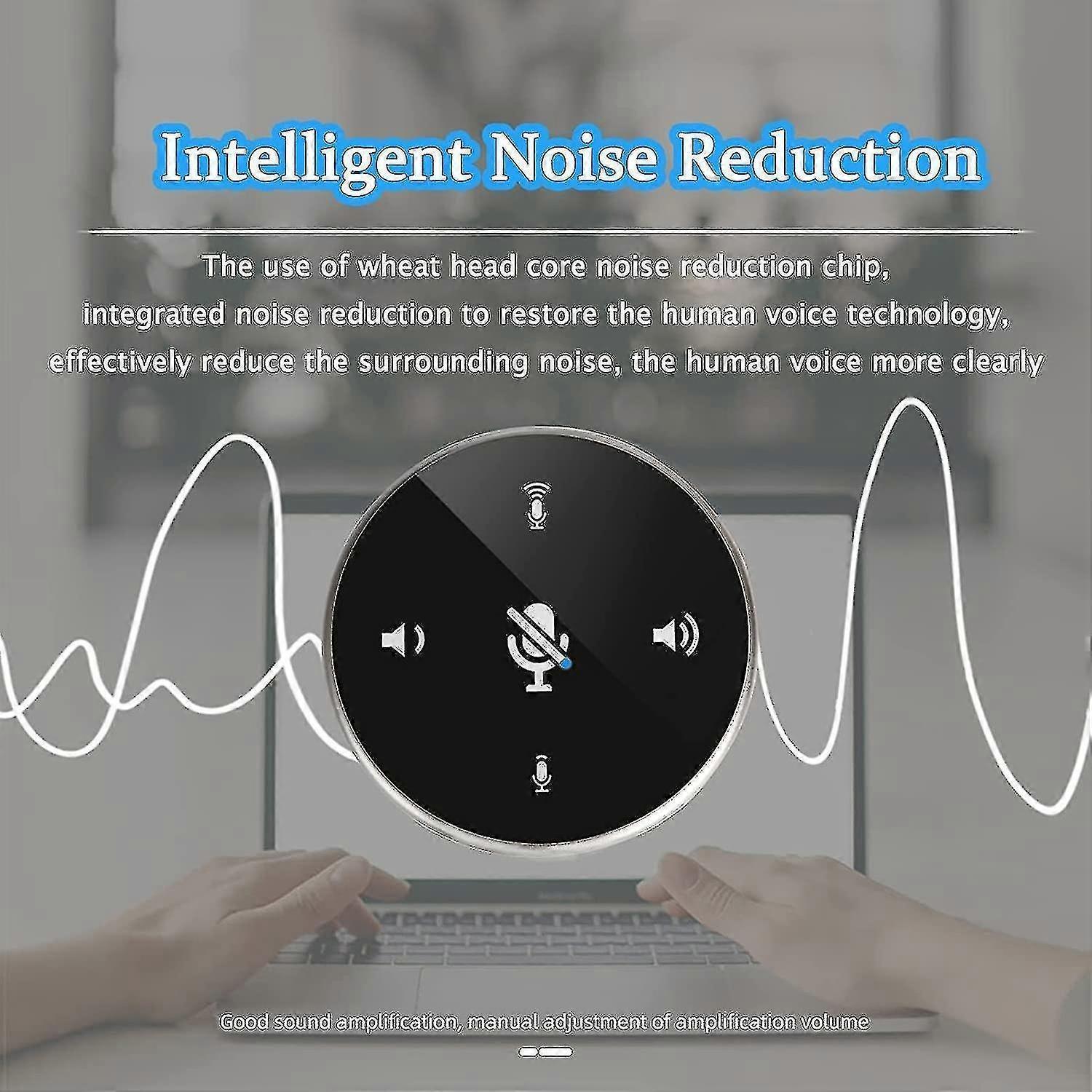 USB Conference Microphone - Omnidirectional Speakerphone for Meetings V1263-JX-3700