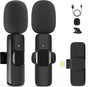 2-Pack Wireless Lavalier Microphones - Clip-on Mini Mics for iPhone Recording V1263-JX-3705