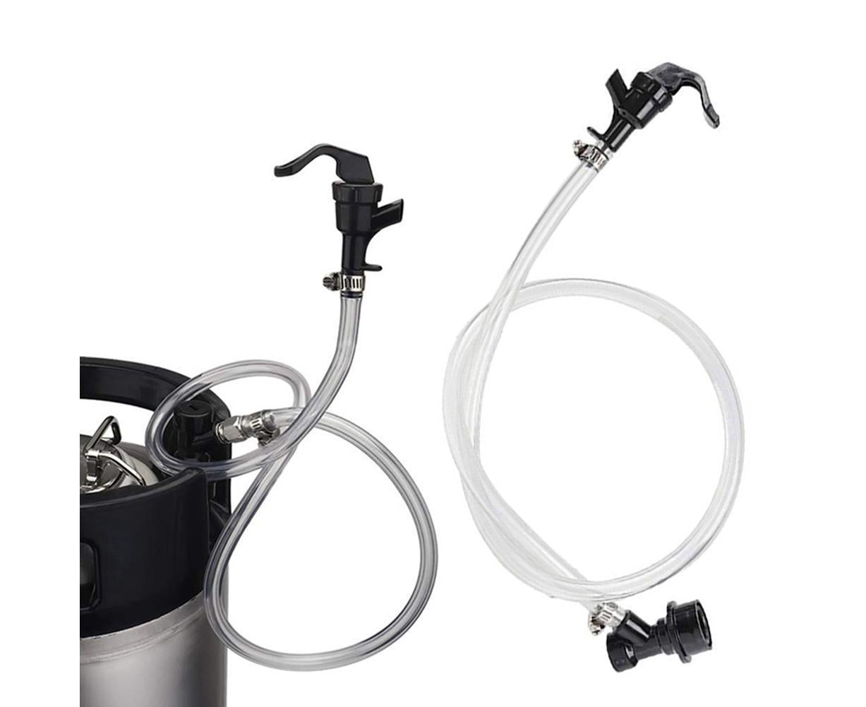 3/16 Inch Beer Line Liquid Ball Lock Assembly Kit for Home Brew Dispensing Keg-Black V1263-JX-371