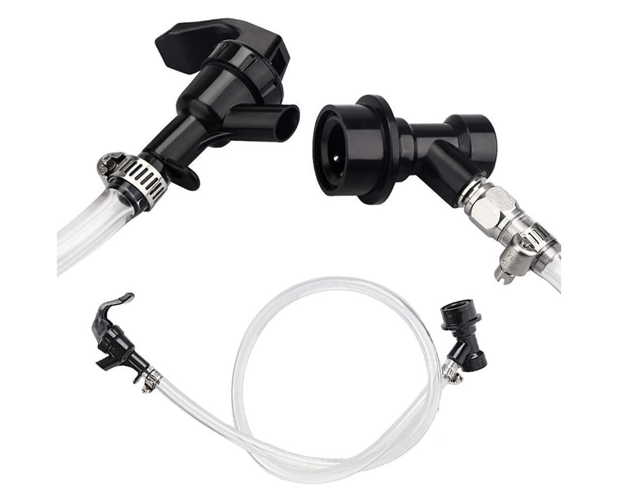 3/16 Inch Beer Line Liquid Ball Lock Assembly Kit for Home Brew Dispensing Keg-Black V1263-JX-371