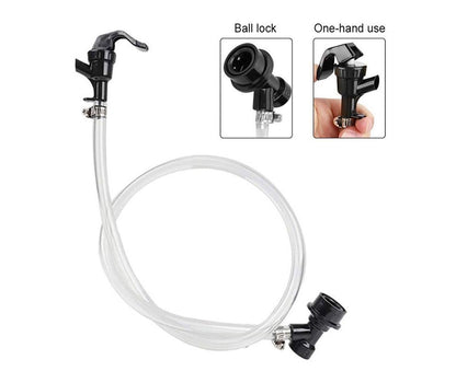 3/16 Inch Beer Line Liquid Ball Lock Assembly Kit for Home Brew Dispensing Keg-Black V1263-JX-371