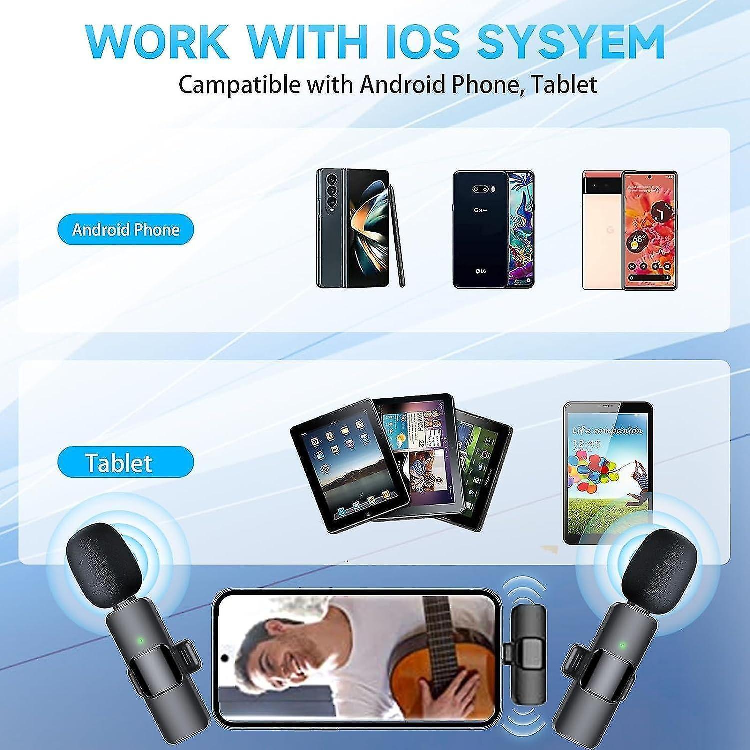 Mini Wireless Microphone - Mic for Android, Laptop, Type-C Devices V1263-JX-3712