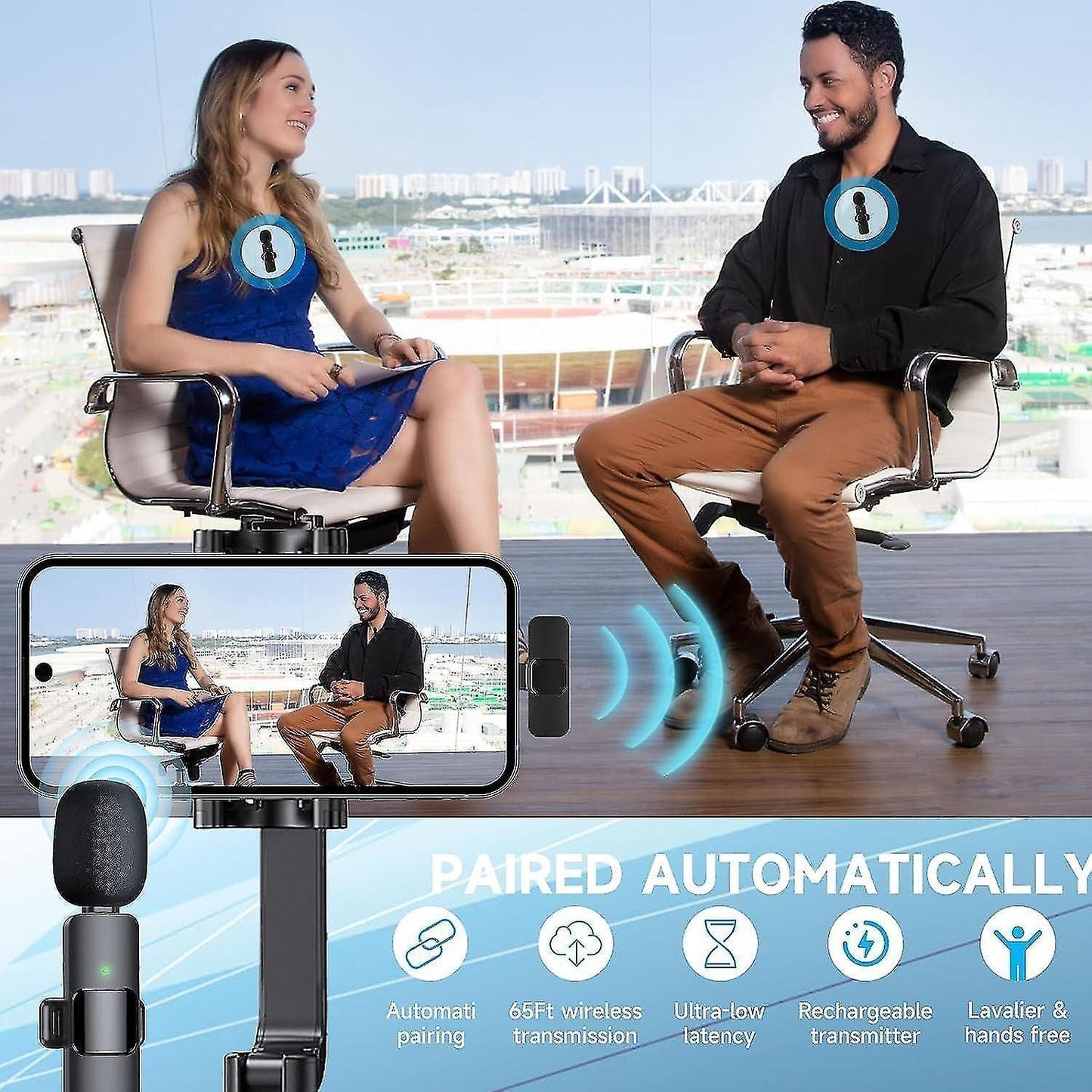 Mini Wireless Microphone - Mic for Android, Laptop, Type-C Devices V1263-JX-3712