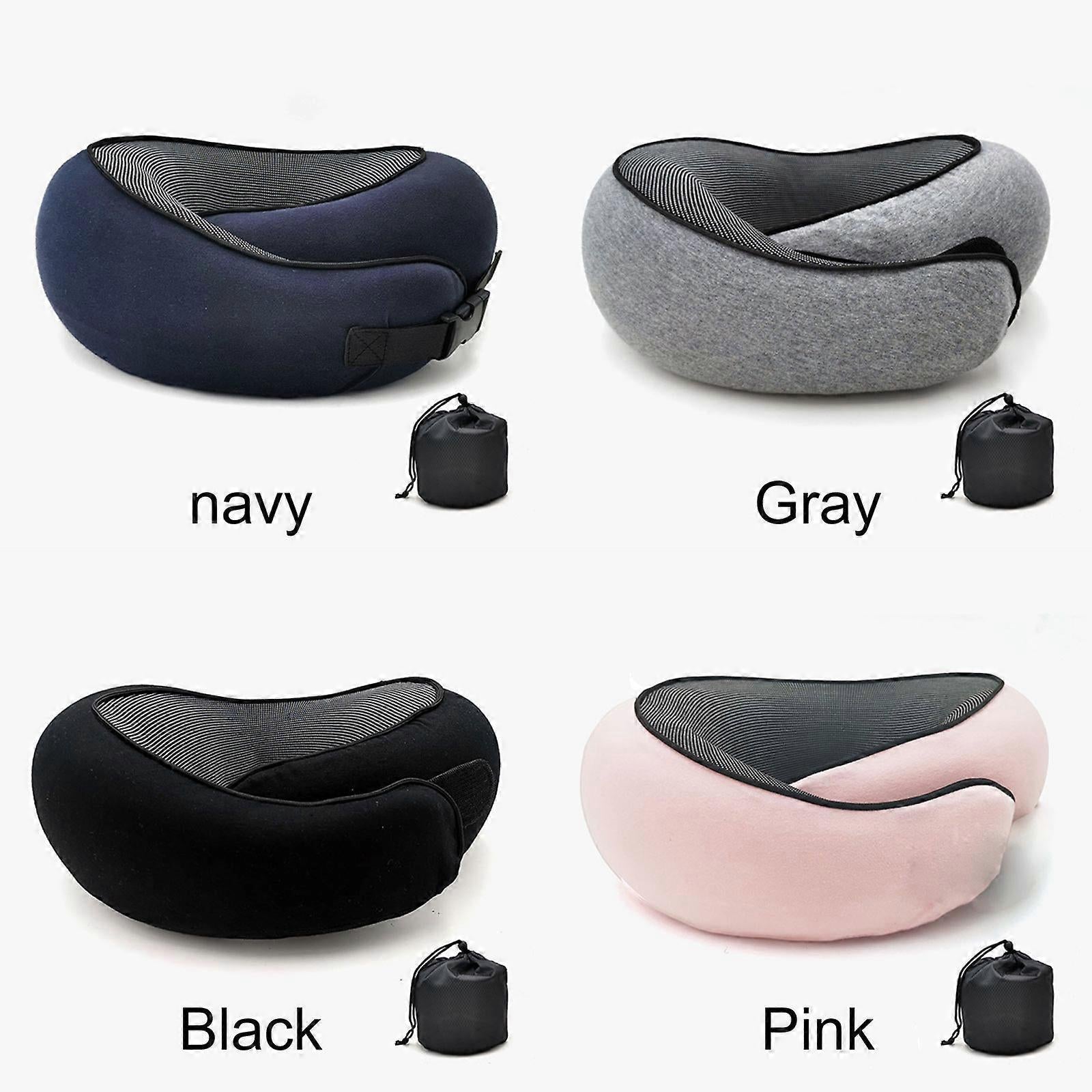 Travel Neck Pillow - Memory Foam U-Shape Pillow for Airplane and Road Trips V1263-JX-3718