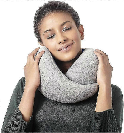 Luxury Memory Foam Travel Pillow - Neck Support for Car,Flight,and Office Use V1263-JX-3719