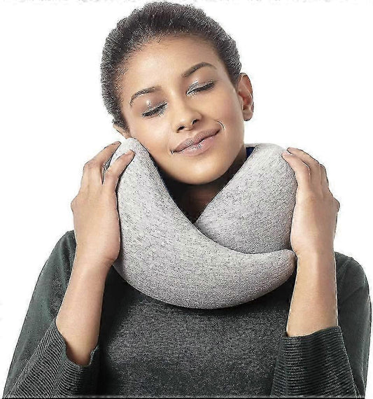 Luxury Memory Foam Travel Pillow - Neck Support for Car,Flight,and Office Use V1263-JX-3719