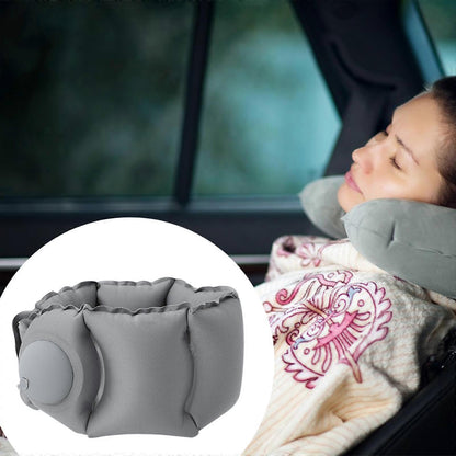Adjustable Inflatable Neck Pillow - Travel Pillow for Airplane,Car,or Home Rest V1263-JX-3720