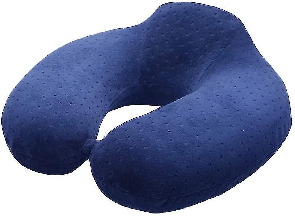 Memory Foam Travel Neck Pillow for Comfort Support - Tibetan Cyan V1263-JX-3724