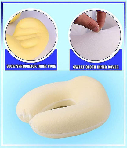 Memory Foam Travel Neck Pillow for Comfort Support - Tibetan Cyan V1263-JX-3724