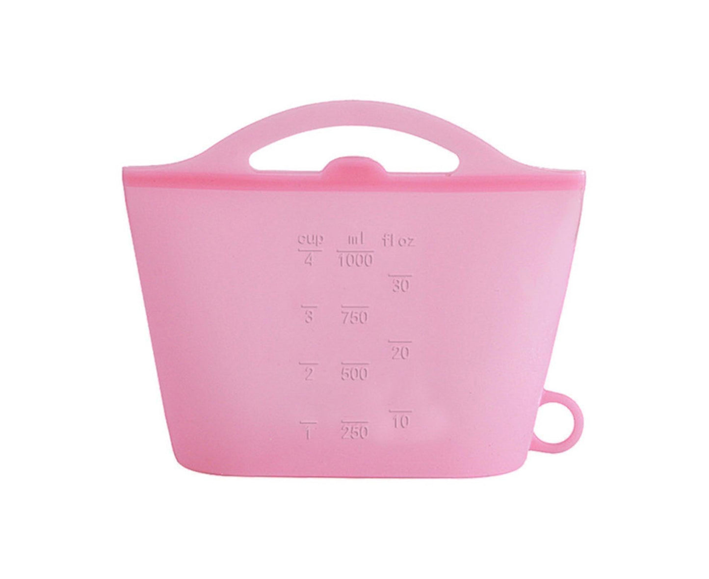 Reusable Eco-friendly Silicone Fridge Food Organizer Sealing Storage Pouch Bag-Pink 1500ML V1263-JX-373