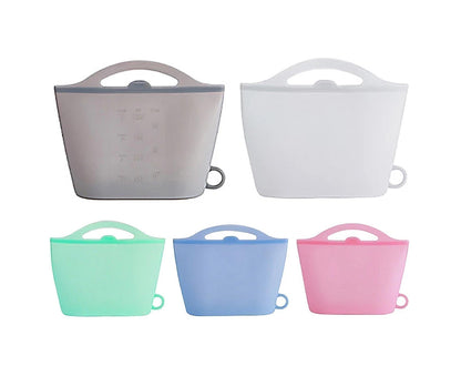 Reusable Eco-friendly Silicone Fridge Food Organizer Sealing Storage Pouch Bag-Pink 1500ML V1263-JX-373