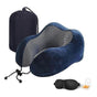 Comfy Memory Foam Travel Pillow for Airplane Car - Blue V1263-JX-3732