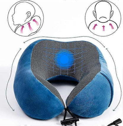 Comfy Memory Foam Travel Pillow for Airplane Car - Blue V1263-JX-3732