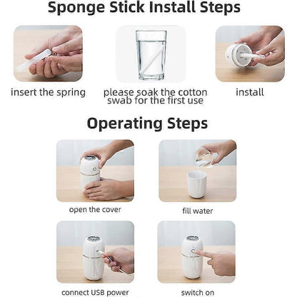 Mini USB Humidifier for Plants Car Desktop Air Humidifier Portable Mist Maker V1263-JX-3734
