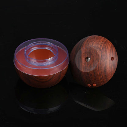 Wood Grain USB Humidifier, Round Aroma Diffuser, Mini Cool Mist Maker V1263-JX-3746