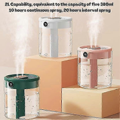 2L Cool Mist Air Humidifier with Night Light, Ultra Quiet Home Bedroom Humidifier V1263-JX-3753