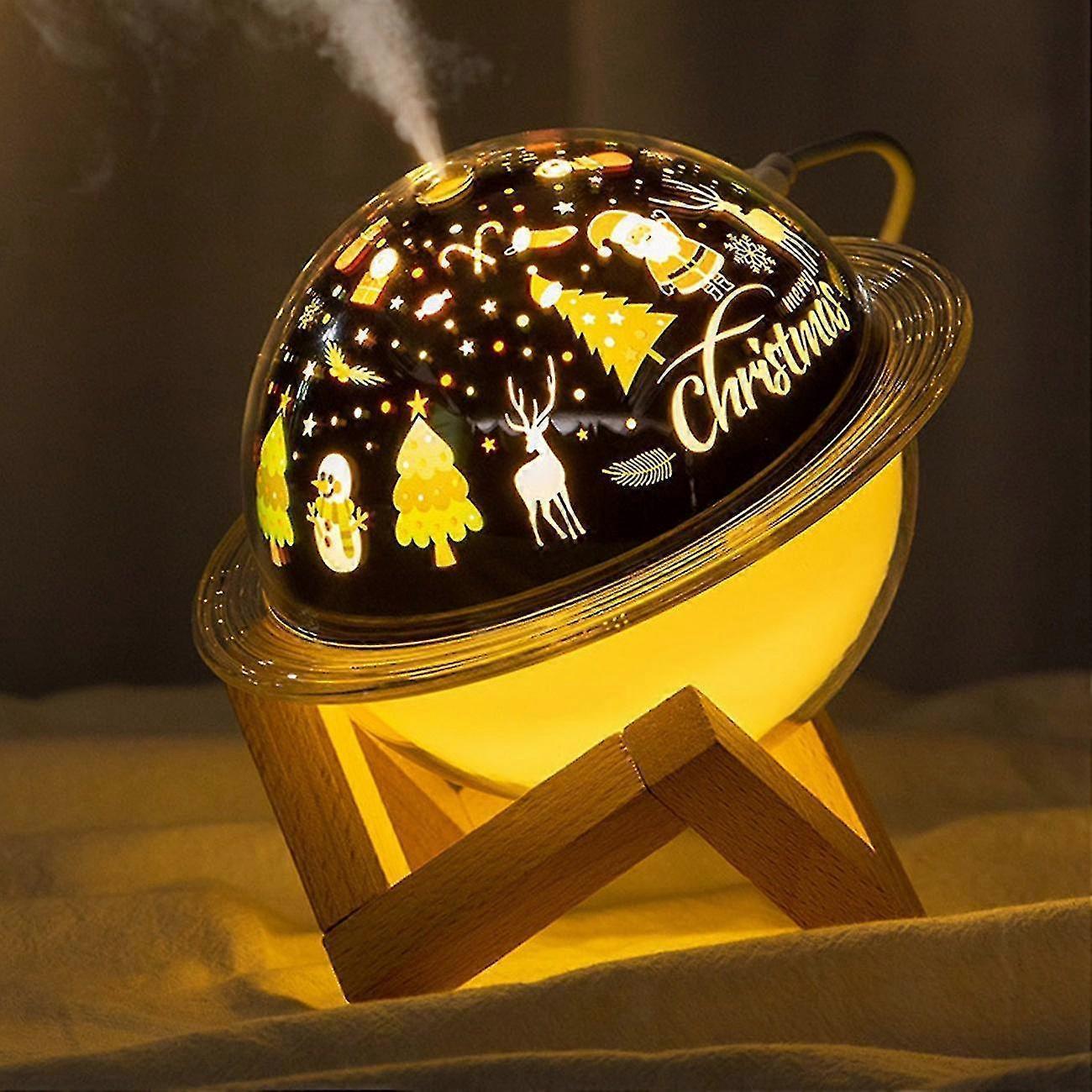 Christmas Planet Humidifier with Night Light, 250ml Air Mist Maker V1263-JX-3755
