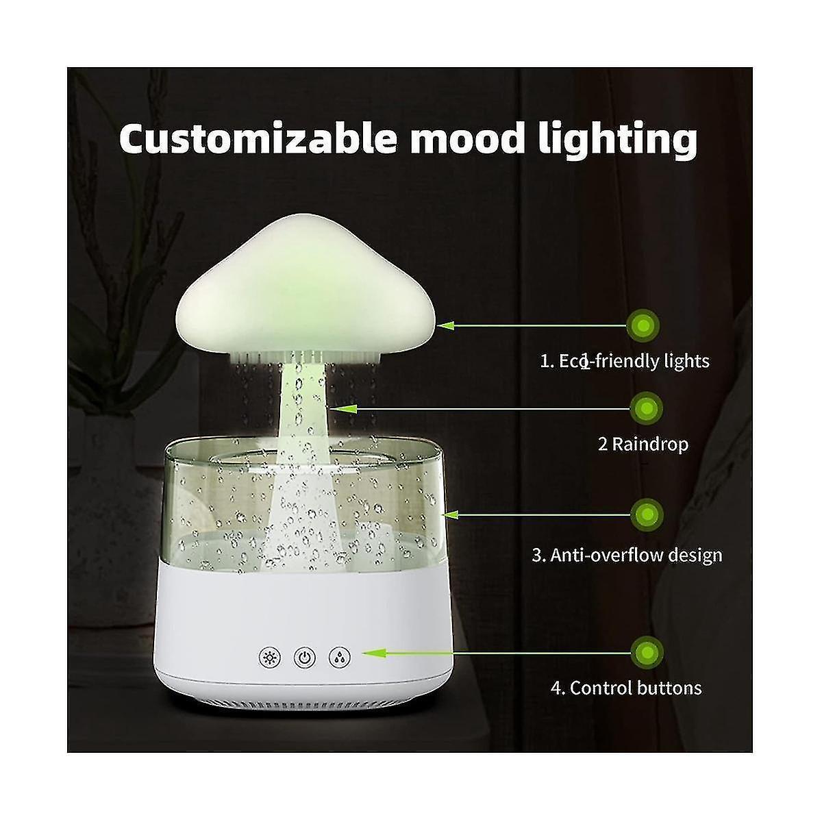 Rain Cloud Humidifier Diffuser, USB Mini Desktop Humidifier V1263-JX-3761