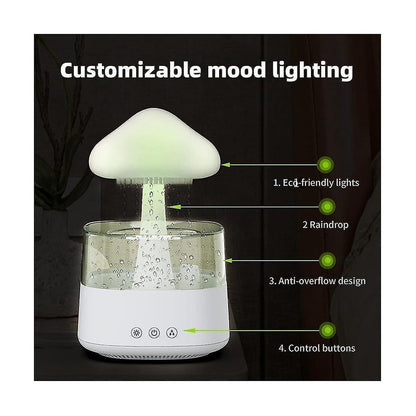 Rain Cloud Humidifier Diffuser, USB Mini Desktop Humidifier V1263-JX-3761