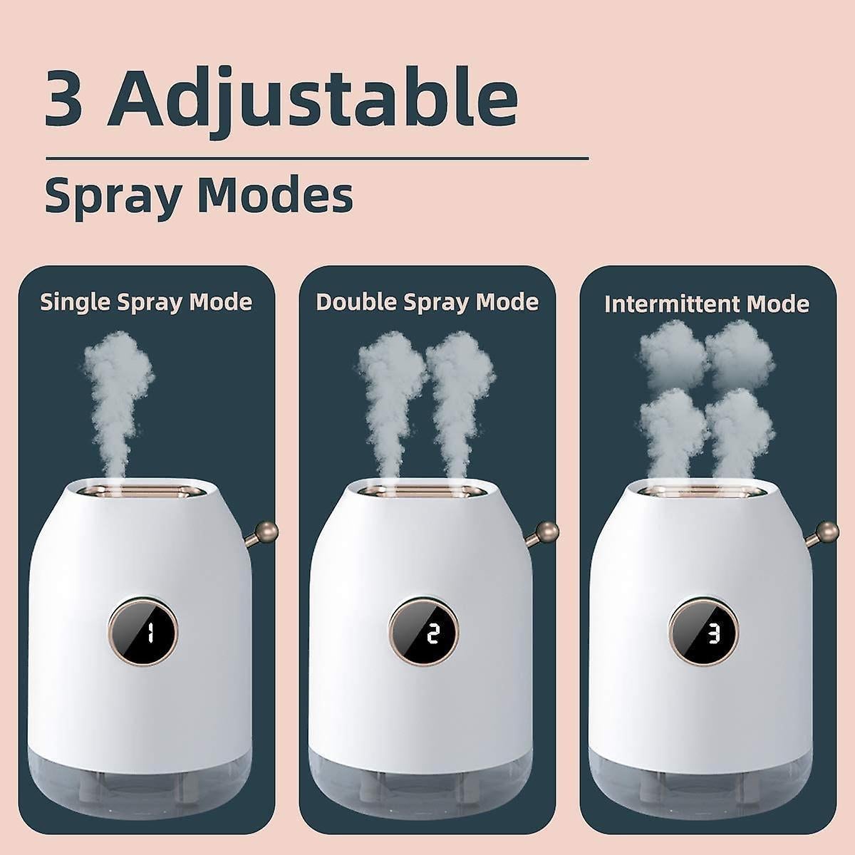 500ml Cool Mist Humidifier for Bedroom Plants, Desktop Mini Air Humidifier V1263-JX-3764