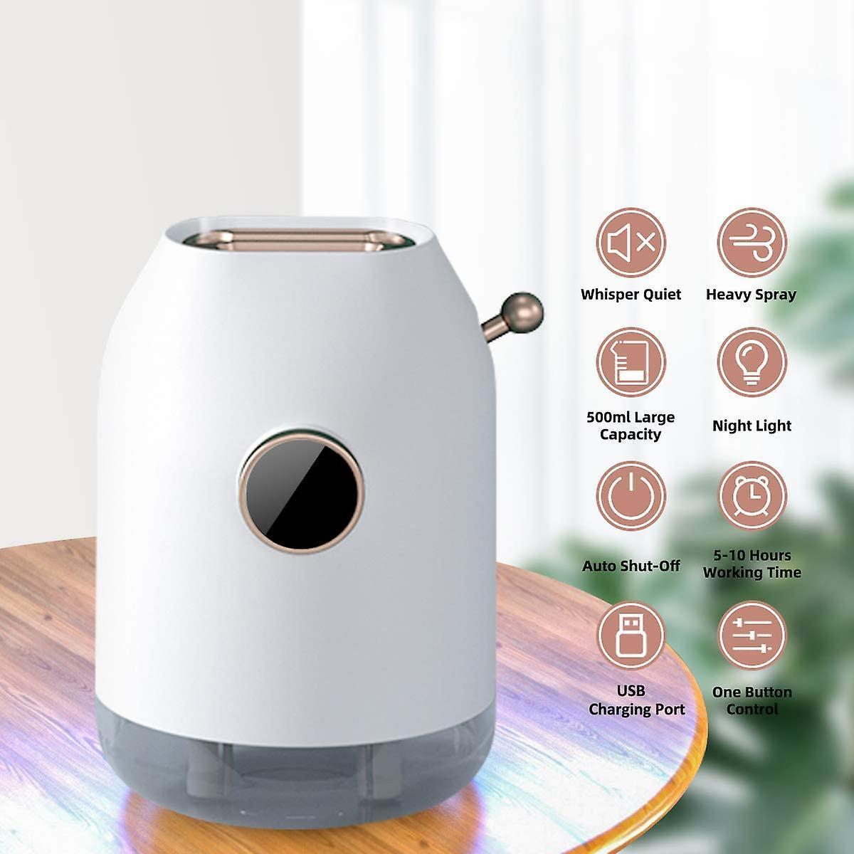 500ml Cool Mist Humidifier for Bedroom Plants, Desktop Mini Air Humidifier V1263-JX-3764