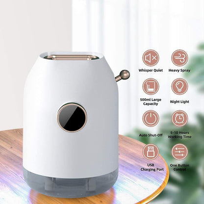 500ml Cool Mist Humidifier for Bedroom Plants, Desktop Mini Air Humidifier V1263-JX-3764