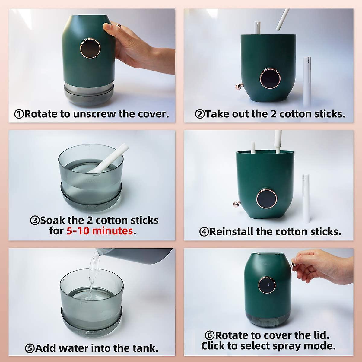 500ml Cool Mist Humidifier for Bedroom Plants, Desktop Mini Air Humidifier V1263-JX-3764