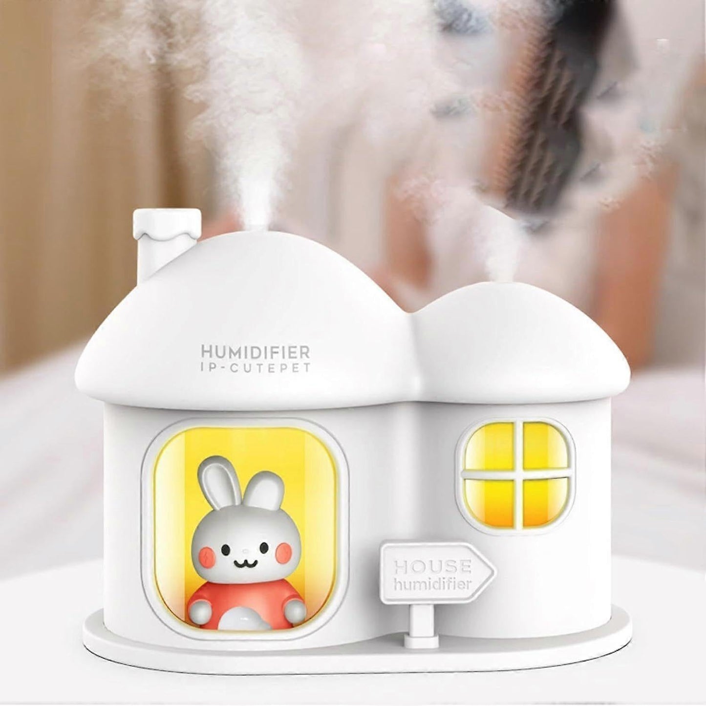 300ml Small Air Humidifier with Color Light, Quiet Mini Humidifier for Home V1263-JX-3765