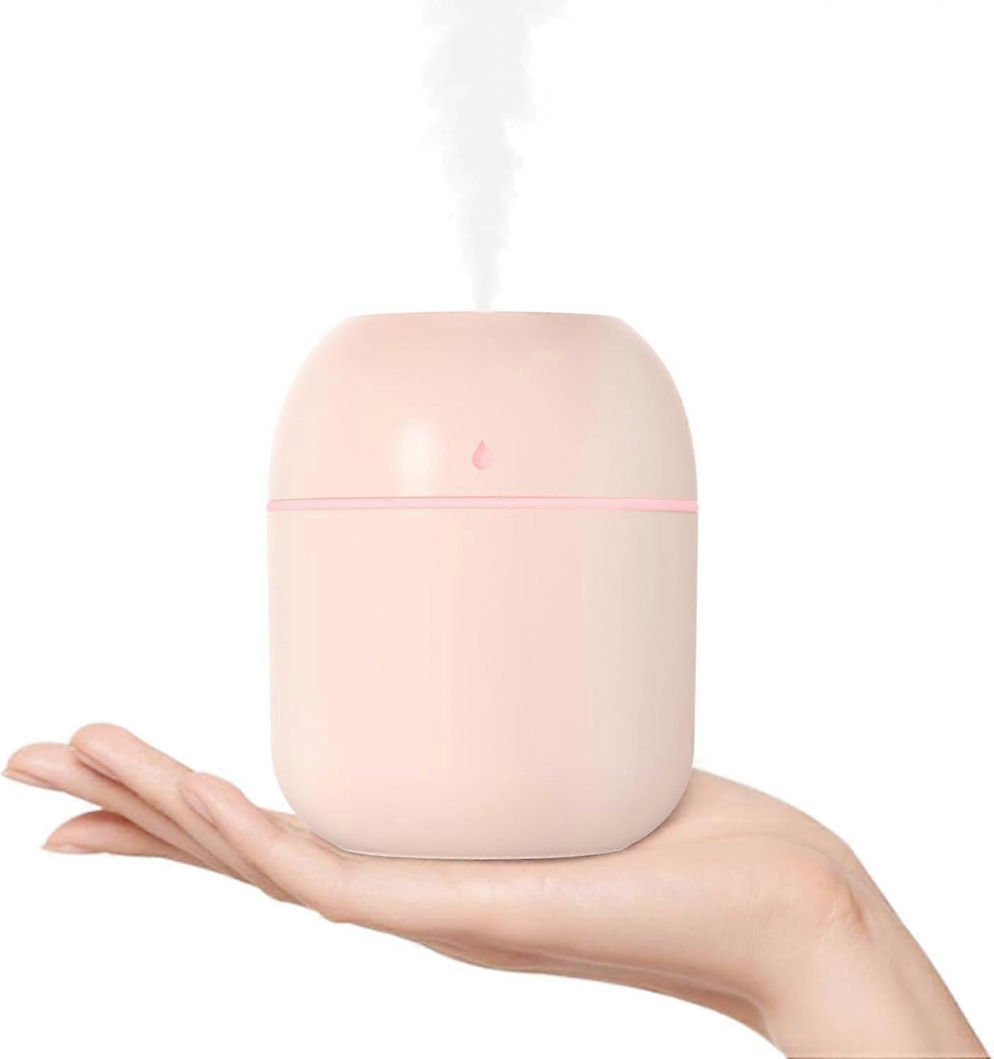 220ml Pink Air Humidifier for Bedroom, Simple USB Mini Mist Humidifier V1263-JX-3775