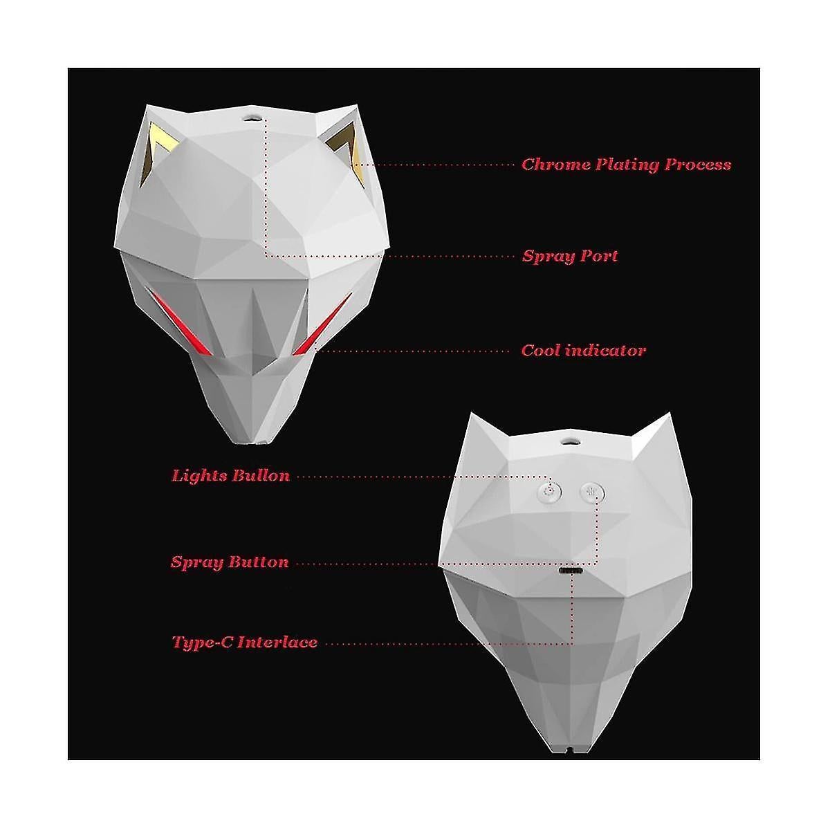 650ml Wolf Shaped Cool Mist Humidifier for Bedroom, Gaming Desk Humidifier V1263-JX-3779