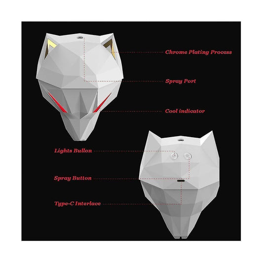 650ml Wolf Shaped Cool Mist Humidifier for Bedroom, Gaming Desk Humidifier V1263-JX-3779
