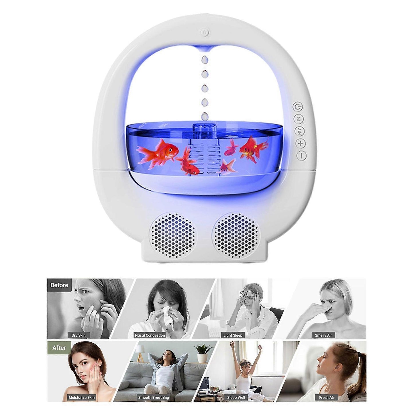 White Multifunctional Home Humidifier with Water Mist for Bedroom V1263-JX-3789